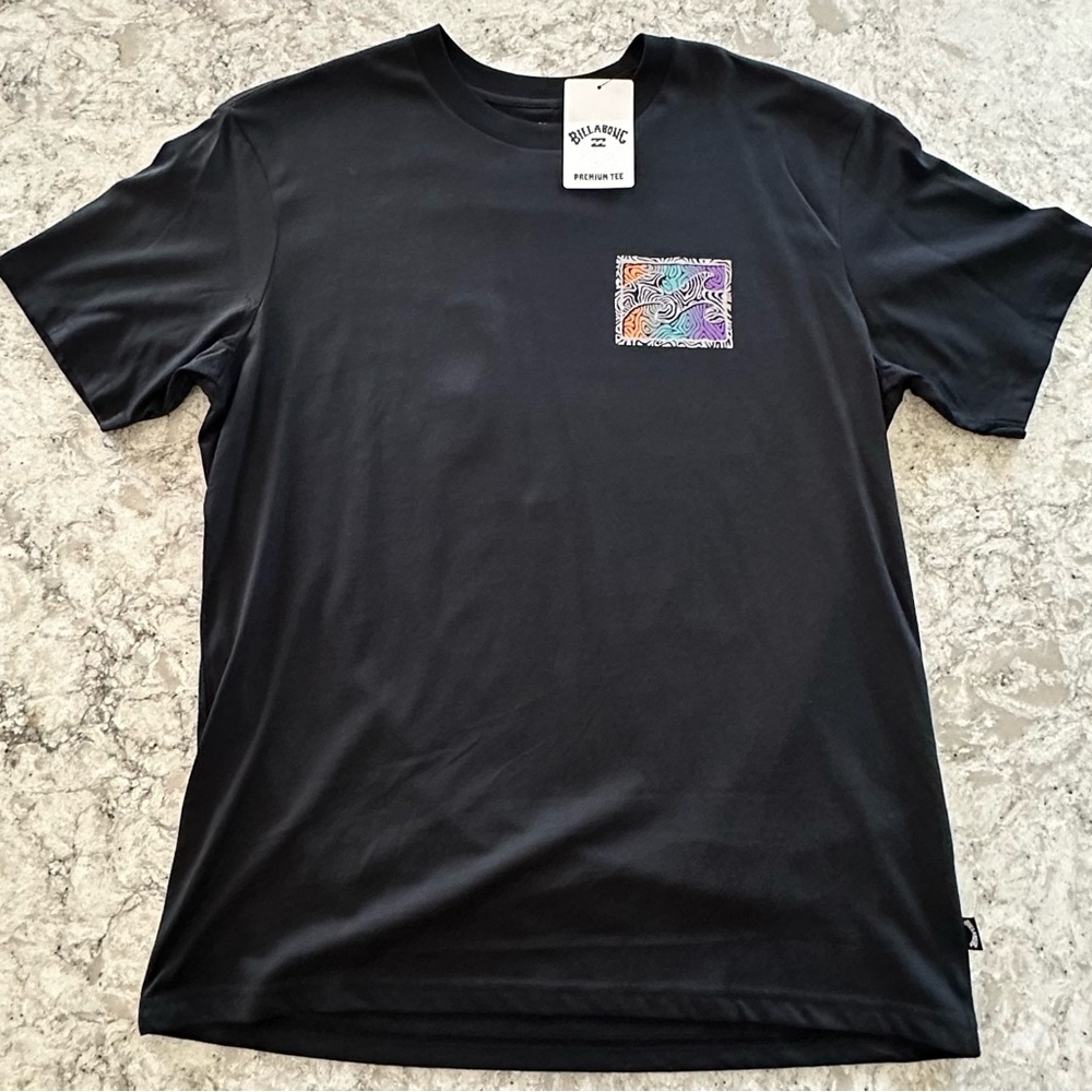 Billabong Premium Black Short Sleeve Tee Size Large NWT